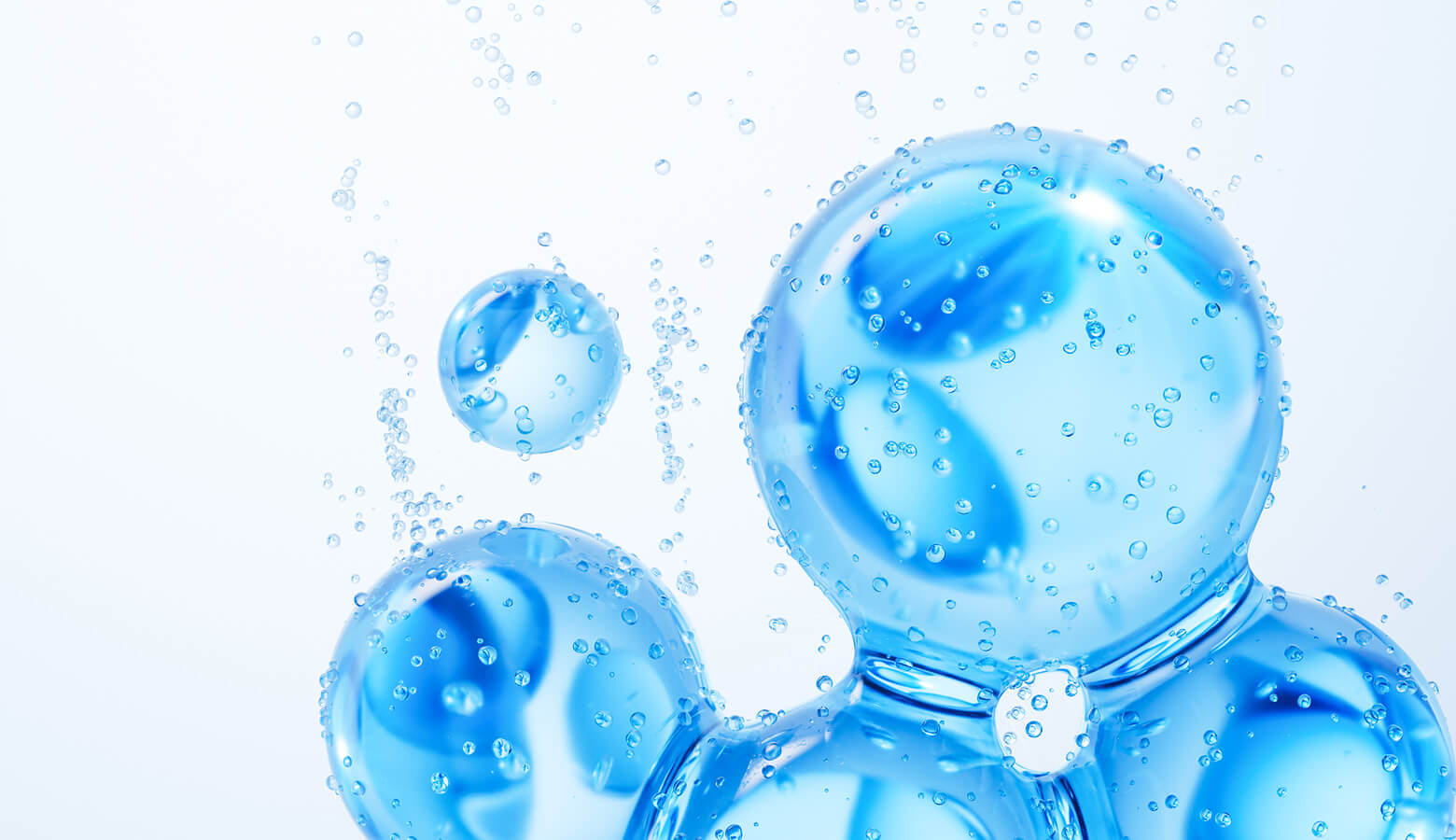 transparent-blue-molecule-water-bubbles